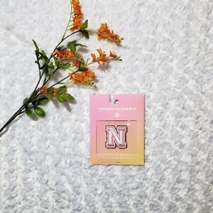 Stoney Clover Lane x Target light pink letter N sticker patch